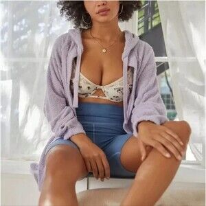 Urban Outfitters hooded jacket Out From Under Purple Cardigan Small Oversized